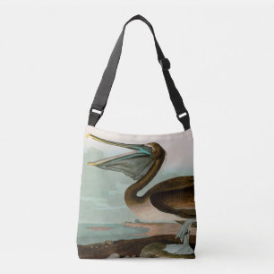 Bruine Pelican Birds of America Audubon Print Crossbody Tas