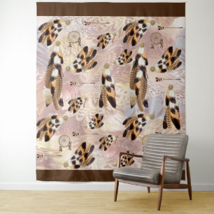 Bruine Pelican- of Hawk-veren Wandkleed