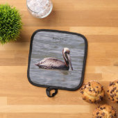 Bruine Pelican pothouder Pannenlap (Top down)