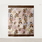 Bruine pelikaan- of havikveren wandkleed (Voorkant)