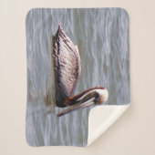 Bruine Pelikaan sherpa deken (Voorkant)