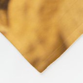 Bruine pindnotenpatroon fleece deken (Hoek)