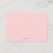 Bruine PInk Baby shower Luier Raffle Ticket Insert Informatiekaartje (Achterkant)