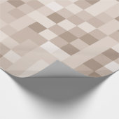 Bruine pixels cadeaupapier (Hoek)