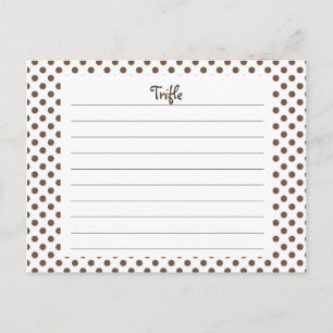 Bruine poka Dots Recipcard Briefkaart