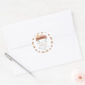 Bruine pompoen Baby shower Sticker (Envelop)