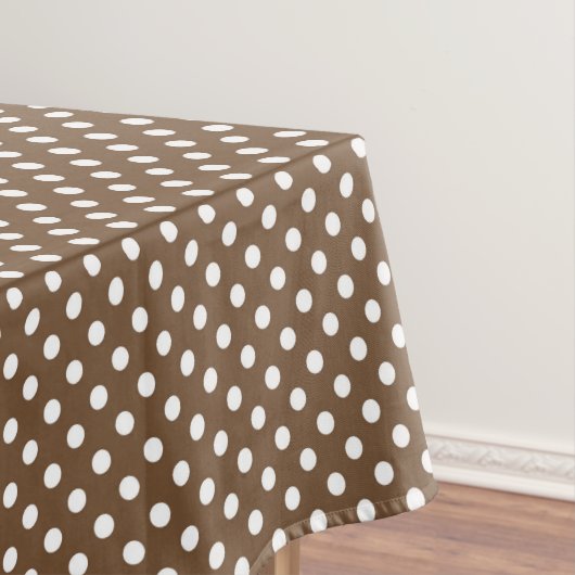 Bruine poodots, tafelkleed (Voorbeeld)
