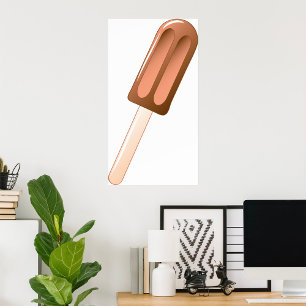Bruine Popsikel Poster