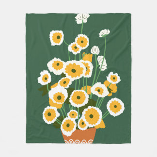 bruine pot fleece deken