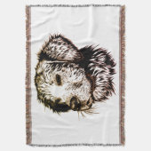 Bruine Puppy Schets Deken (Voorkant Verticaal)