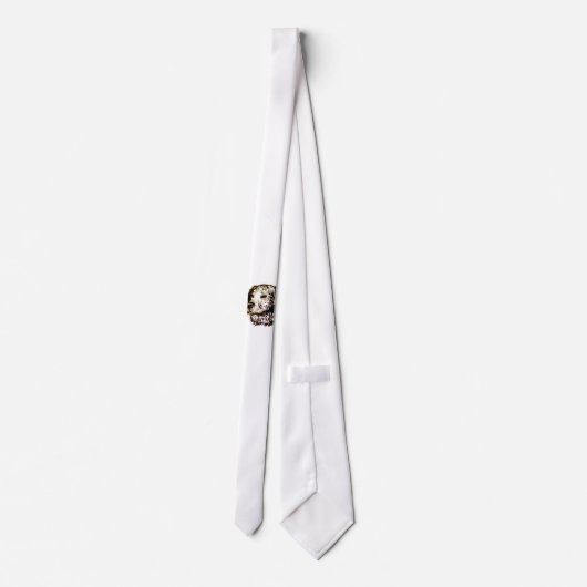 Bruine Puppy Schets Stropdas (Achterkant)