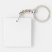 Bruine Regenboog Doodle Script Naam Sleutelhanger (Achterkant)