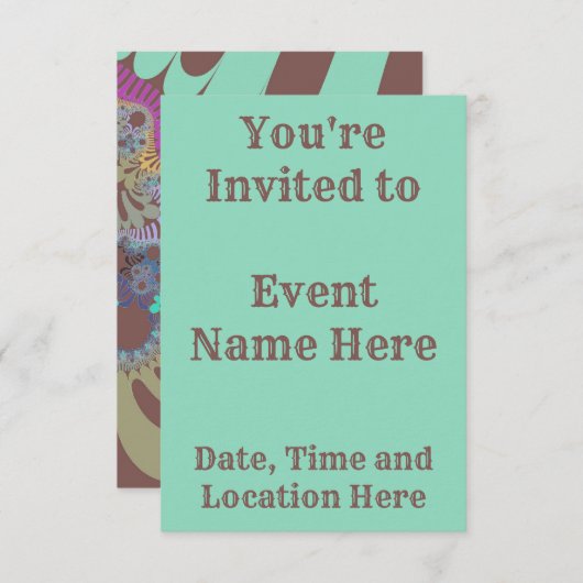 Bruine regenboogmod kaart (Voorkant / Achterkant)