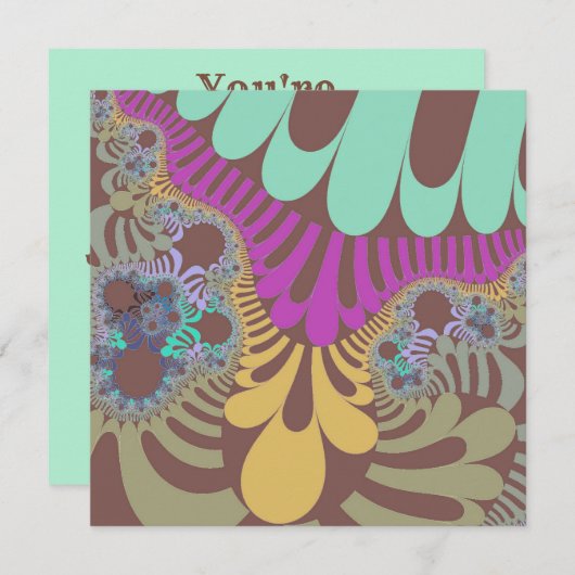 Bruine regenboogmod kaart (Voorkant / Achterkant)