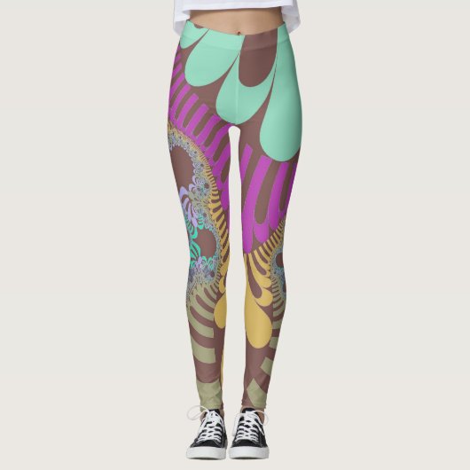 Bruine regenboogmod leggings (Voorkant)