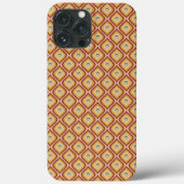 Bruine Retro Aardse Golvende Retro  Midden Eeuw Case-Mate iPhone Case (Achterkant)