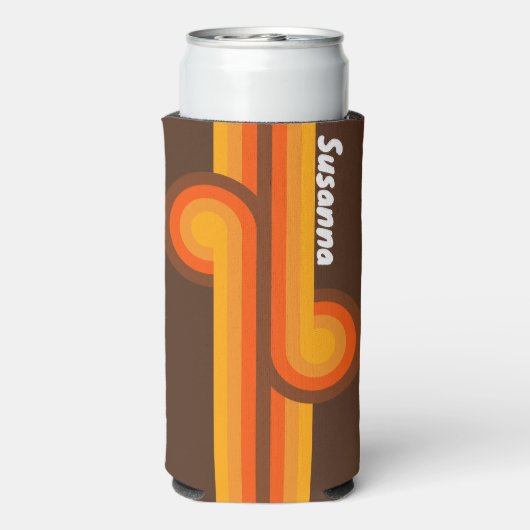 Bruine Retro Loop met Naam (Seltzer Achterkant)