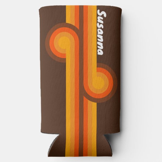 Bruine Retro Loop met Naam (Achterkant)