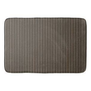 Bruine retro pinstripes badmat