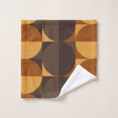 bruine retrorecirkels bad handdoek (Wasdoekje)