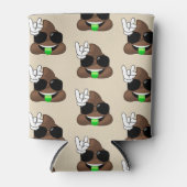 Bruine Rock Op Poep Emoji Koelbox Blikjeskoeler (Voorkant)