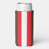 Bruine, rode en witte strepen (Seltzer Achterkant)