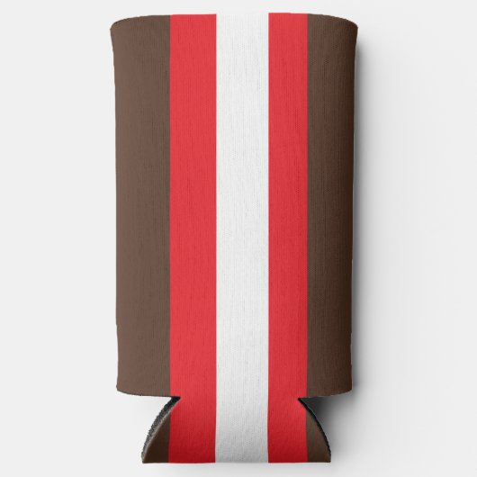 Bruine, rode en witte strepen (Voorkant)