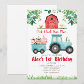 Bruine rode landbouwhuisdieren op zaterdag kaart (Voorkant / Achterkant)