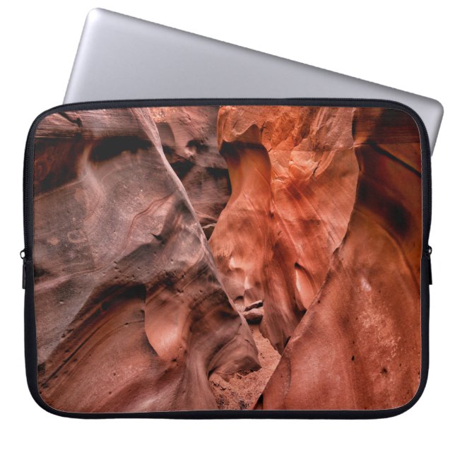 Bruine rotsformaties laptop sleeve (Voorkant)