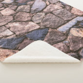 Bruine rotswand sherpa deken (3/4)