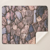 Bruine rotswand sherpa deken (Voorkant (horizontaal))