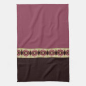 Bruine roze en beige theedoek (Verticaal)