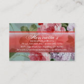  bruine roze rozen visitekaartje (Achterkant)