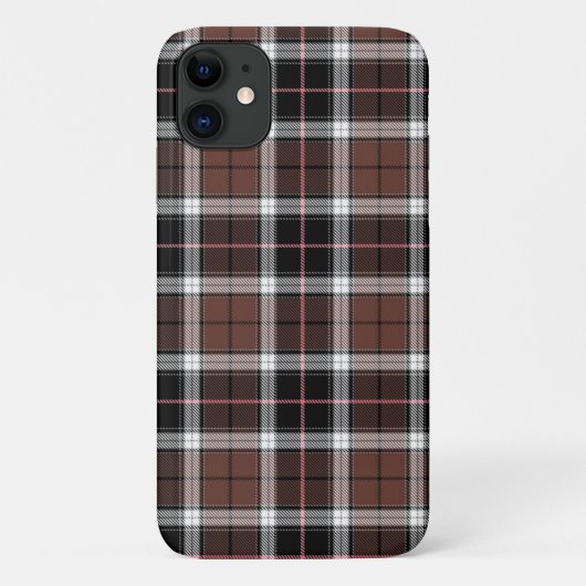 Bruine ruit Case-Mate iPhone case (Achterkant)