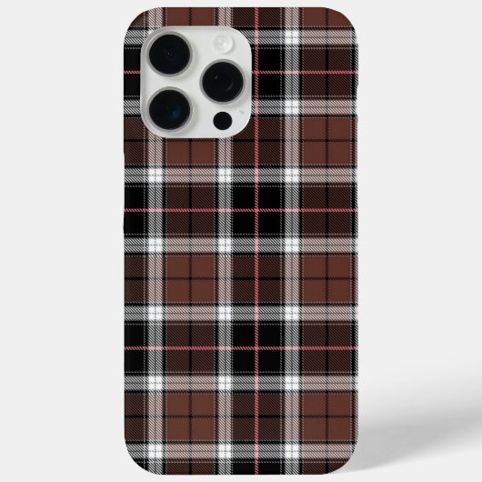 Bruine ruit Case-Mate iPhone case (Achterkant)