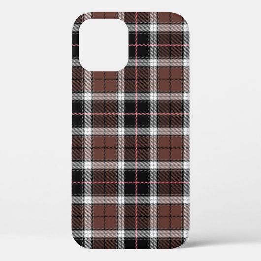 Bruine ruit Case-Mate iPhone case (Achterkant)