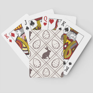 Bruine ruit Pasen Pokerkaarten