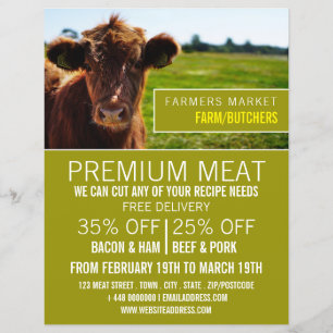 Bruine Rundvee, Boer & Slager Reclamefolder Flyer