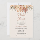 Bruine rustieke bruids douche uitnodiging (Voorkant)