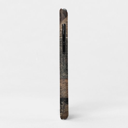 Bruine rustieke oude houten plank textuur Case-Mate iPhone case (Achterkant/links)
