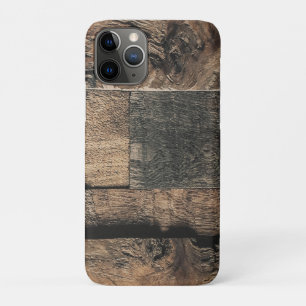 Bruine Rustieke Oude Houten Plank Textuur iPhone 11 Pro Hoesje