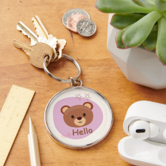 Bruine Schattigee kat sleutelhanger - zware sleute