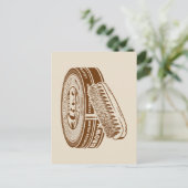 Bruine schoen polish tin briefkaart (Staand voorkant)