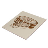 Bruine schoen polish tin tegeltje (Zijkant)