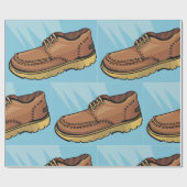 Bruine schoenen voetverzorgingswikkelpapier cadeaupapier (Vlak)