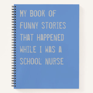 Bruine school Verpleegsters Blauw Notitieboek
