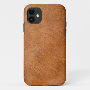 Bruine Schotse Hooglanders Vacht Textuur iPhone 11 Hoesje
