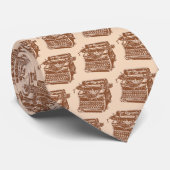  bruine schrijfmachine stropdas (Opgerold)