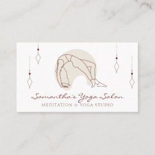 Bruine Secret Geometry-houding Yoga Pilates Coach Visitekaartje