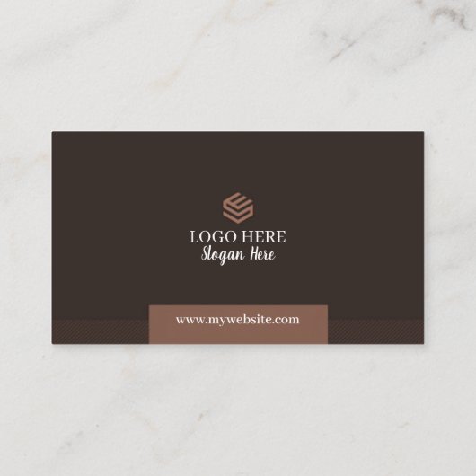 Bruine Sepia QR Code Visitekaartjes 24 Verpakking (Achterkant)